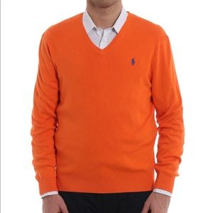 POLO RALPH LAUREN V Neck Sweater Pima Cotton
